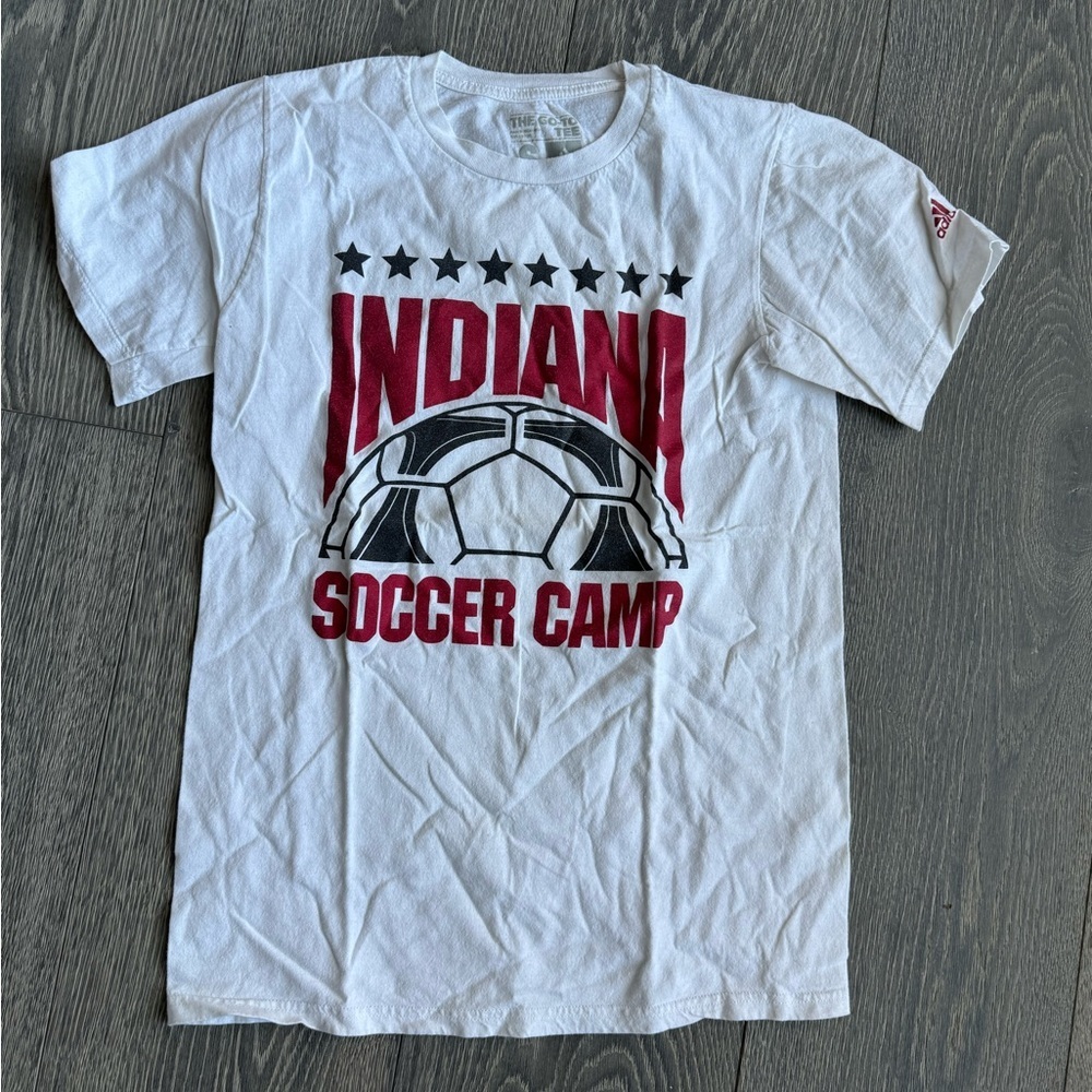 Adidas Go-To Tee Indiana University IU Indiana Soccer Camp Short Sleeve